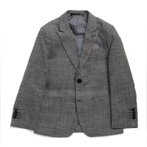 Issac Mizrahi Gray Checkered Blazer
